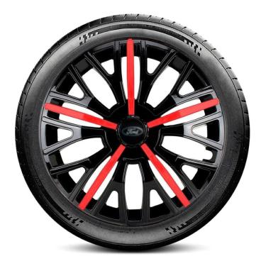 Imagem de Calota 4510 Ford Aro 14 Preta Vermelha Triton Escolha carro