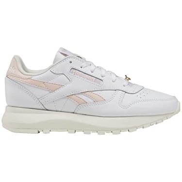 Imagem de Reebok Women's Classic Leather SP Sneaker, White/Possibly Pink/Chalk, 10