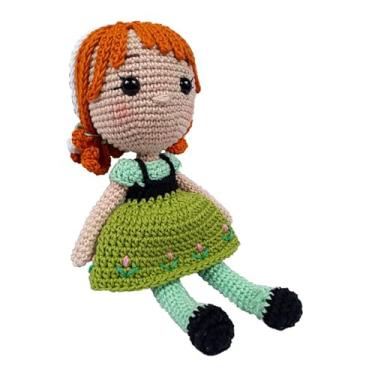 Imagem de Boneca Anna Frozen Crochê 28 cm