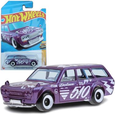 Imagem de Carrinho Hot Wheels Datsun Bluebird Wagon 510 Roxo
