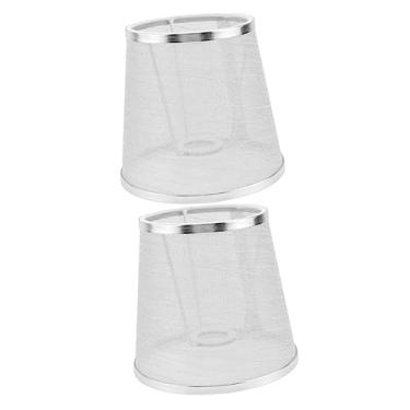 Imagem de 2 peças de peças de arte para ambientes e persianas abajur clipe decorativo tambor ouro rústico para gaze em casa luminárias de hotel decorações de sombra de chão transparente decoração de escritório