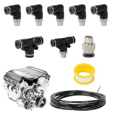 Imagem de Conector T em forma de T,Tubo de Mangueira OD Push In Air Fitting Quick Fittings Connector Adapters - Empurrão rápido durável em forma de T para conectar conexão em T para mangueira de PU, Xiaofeigun