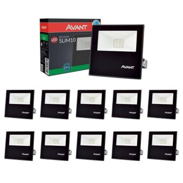 Imagem de Refletor Led Avant 10w Luz Verde Bivolt Preto 10 Un