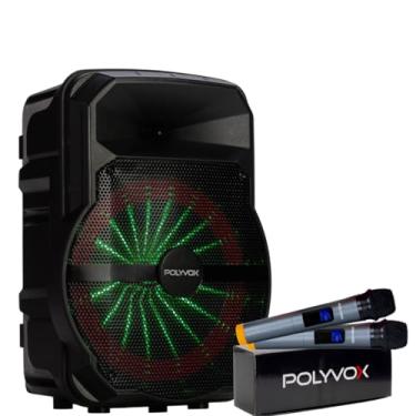 Imagem de Polyvox, Caixa de som Amplificada Bluetooth XC-710T c/ 300W potência + Microfone sem fio