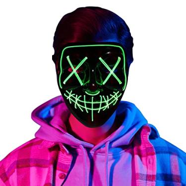 Imagem de Moonideal Halloween LED Light Up Voice-Activated Mask (Green) - Flash - Unisex Kids