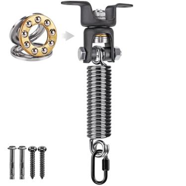 Imagem de BeneLabel Kit de suspensão de cadeira de rede, cabide de balanço resistente com mola, equipamento de suspensão de playground interno e externo para redes, cadeiras de balanço, sacos de pancadas e