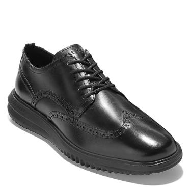 Imagem de Cole Haan Oxford masculino original Grand Shortwing, Couro preto/preto, 39