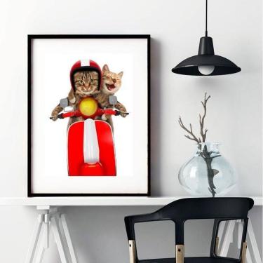 Imagem de Quadro Gatinhos Na Lambreta - 60X48Cm