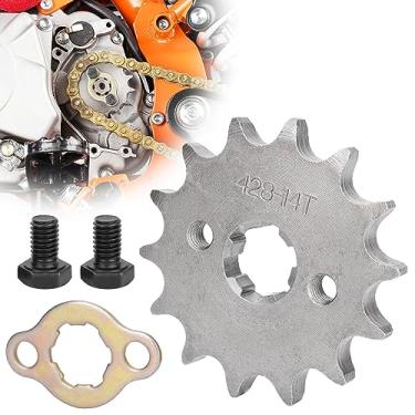 Imagem de Roda de motor frontal 428 tamanho 14 dentes 17 mm para 50 cc 70 cc 110 cc 125 cc 140 cc 160 cc ATV Dirt Bike Quad TaoTao Roketa Sunl