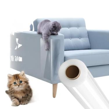 Imagem de 1 Rolo Fita Adesivo Protetor Para Sofás e Móveis Anti Arranhões Gatos 15cm x 3m Arranhador De Sofá Gato Película Filme Proteção Para Sofá Mobilia Transparente Impermeável