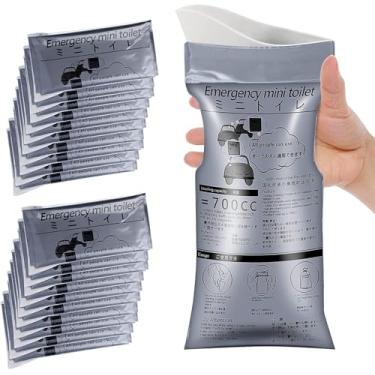 Imagem de XiXiYang Sacos de urina descartáveis, pacote com 10 sacos de urina de emergência portátil para carro, acampamento, viagem, mictório ao ar livre, banheiro, engarrafamento, bolsa de vômito, bolsa de