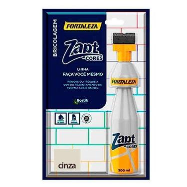 Imagem de FORTALEZA Zapt Cores Cinza – Tinta para Rejunte Acrílico Líquido – Renovador de Cor com Alta Cobertura – Para Cerâmica, Porcelanato e Pastilhas – Uso Interno e Externo – 200ml