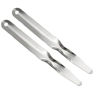 Imagem de E-outstanding 2 peças extrator de grampeador plano de aço inoxidável, ferramentas de remoção de grampo, levantador de unhas de pé de cabra de aço inoxidável para escritório, casa, negócios