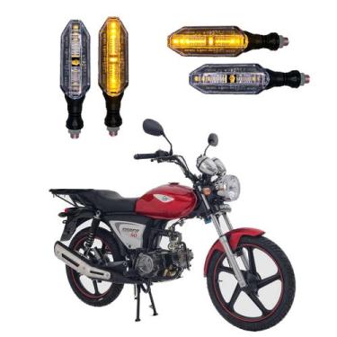 Imagem de KIT 4 Setas Esportivas Pisca de Led Modelo P26 Para Moto DAFRA SUPER 5