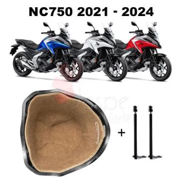 Imagem de Forração Honda NC 750X Baú Forro Acessório Bege + 2 Antena - Jaspe Ate