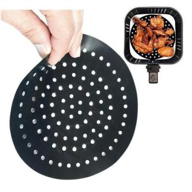 Imagem de Tela Folha Teflon Fritadeira Air Fryer Pequena Redondo 16 Cm - MR