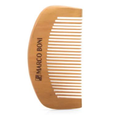 Imagem de Pente de madeira antiestático para barba e bigode marco boni
