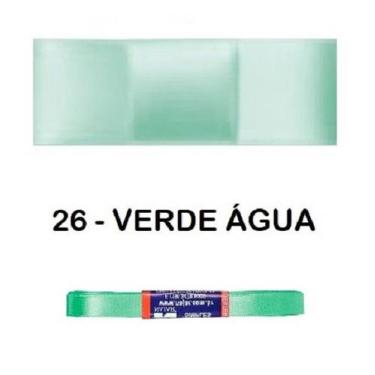 Imagem de Fita Cetim Najar Nº2 * Pç c/10m X10 mm, 26-Verde Água