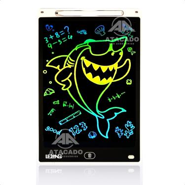 Imagem de Lousa Digital Prancheta de Desenho com Bateria 3V Caneta p/ Anotação Esboço Cálculo