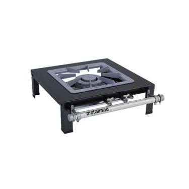 Imagem de Fogão Industrial 1 Bocas Dupla 40X40 Luxo Metalmaq