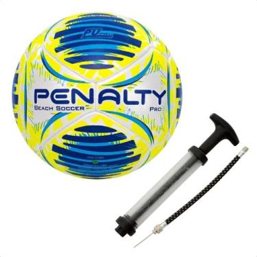 Imagem de Kit Bola Futebol de Praia Penalty Beach Soccer Pro + Bomba, Amarelo
