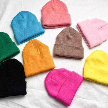 Imagem de Kit 02 Toucas Gorro Capuz Infantil Quentinho 4 Fios diversas Cores MEN