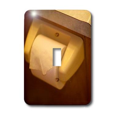 Imagem de 3dRose lsp_64978_1 Um rolo de papel higiênico no cabide interruptor único