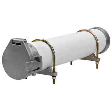 Imagem de Buyers Products CC400 Kit de transporte de conduíte de PVC, 10 cm de diâmetro, ferragens de montagem incluídas, trava carregada por mola, junta de porta resistente às intempéries