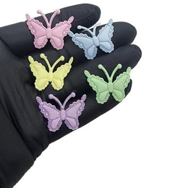 Imagem de Aplique Borboleta Prensada Candy Colors - 100 unidades - Comercial Ape