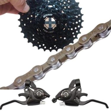 Imagem de Kit Marcha Conjuntos Transmissão Cassete Corrente Passador - SUNRUN DT