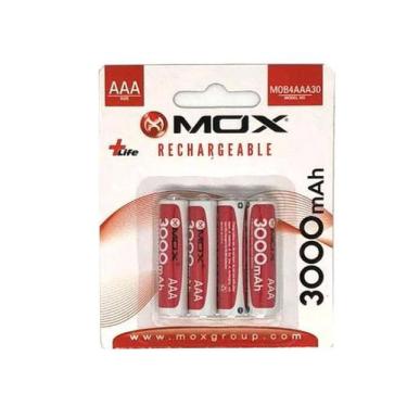 Imagem de Pilha AA Recarregavel Mox AA X4 3000MAH