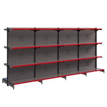 Imagem de Gôndola Centro 1 Inicial 3 Continuações 1,37 m 40KG FIT Expositor de Supermercado Amapá