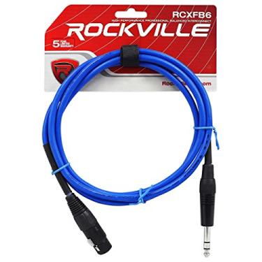Imagem de Rockville Cabo fêmea XLR para TRS de 1,8 m, azul, 100% cobre (RCXFB6BL)