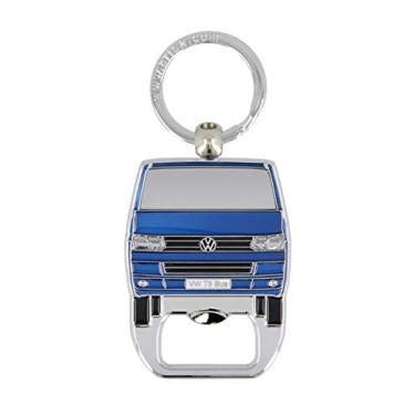 Imagem de BRISA Coleção VW – Chaveiro Volkswagen chaveiro acessório chaveiro chaveiro com abridor de garrafa em design de ônibus T3, T4, T5, T5 Bus/Azul, tamanho nico