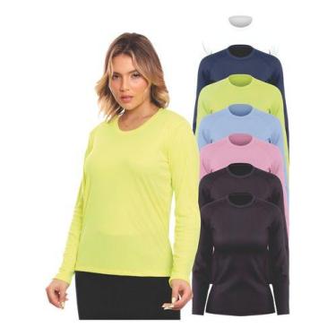 Imagem de Kit 7 Camisas Feminina Camiseta Térmica Proteção Solar Uv - MC Digital