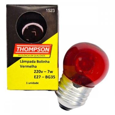 Imagem de Lampada Bolinha Thompson 7Wx220V Vermelha - Kit C/10 Pecas - MAC FER, 