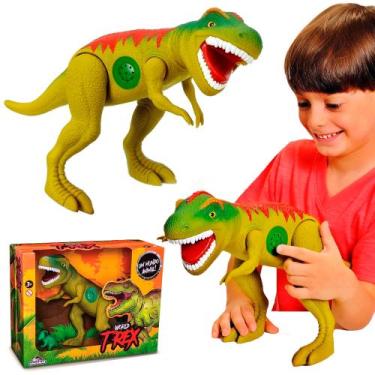 Imagem de Tirano Rex Dinossauro Com Som Brinquedo Infantil Meninos - Adijomar Br