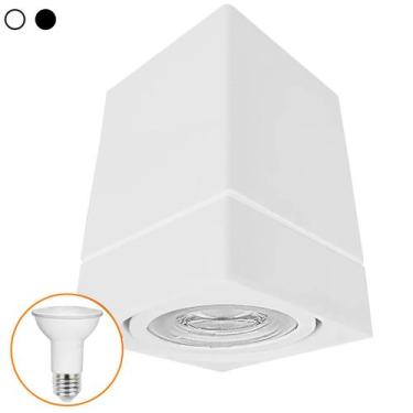 Imagem de Kit 5 Spot Sobrepor Quadrado Direcionável Lâmpada Led Par20 - Megalux,