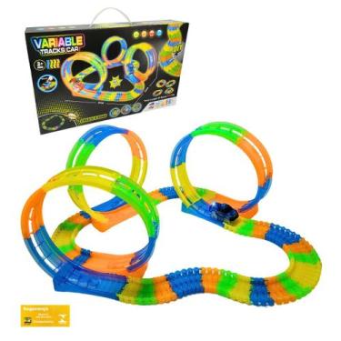 Imagem de Pista Moldavel Variable Tracks Car 148 Pecas Toyking com Luz a Pilha