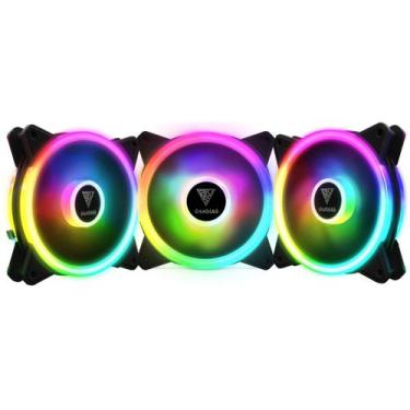 Imagem de Kit Fan 3 Unidades Gamdias Aeolus M2-1203 Lite RGB 120mm Hidráulico 12