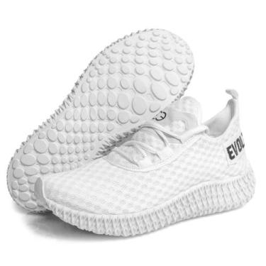 Imagem de Tênis Masculino Esportivo Boost Colmeia Confortável Novo - EV, White, 