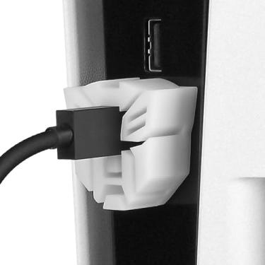 Imagem de Geekria Cable Plug Protector Compatible with PlayStation 5, PSVR 2 Durable Replacement Line Cover, Anti-Drop Charger Cord Sleeve Management (White)