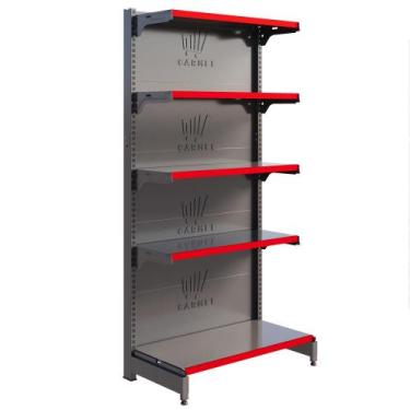 Imagem de Gôndola Fit Centro Para Supermercados 1 Ponta 2,02m Bandejas Inclinave