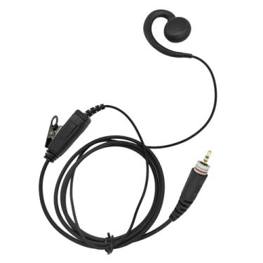 Imagem de PZYPYM Fone de ouvido giratório em forma de C de 1 fio, walkie talkie, rádio bidirecional, fone de ouvido de 2,5 mm, pino único, com microfone PTT, compatível com Motorola CLP 1010e 1040e 1060e 1080e