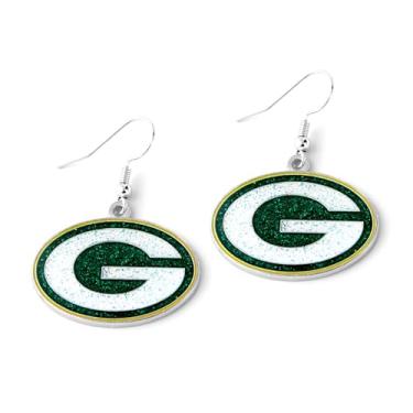 Imagem de Aminco NFL Green Bay Packers Glitter Dazzle Brincos