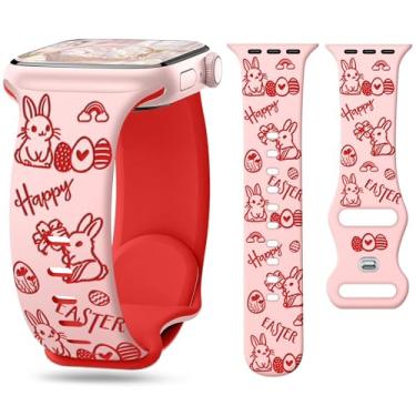 Imagem de G-ficu Pulseiras de silicone para Apple Watch séries 10, 9, 8, 7, SE, 6, 5, 4, 3, 4 e 3 de 41 mm, 40 mm, 42 mm (série 10) de 38 mm