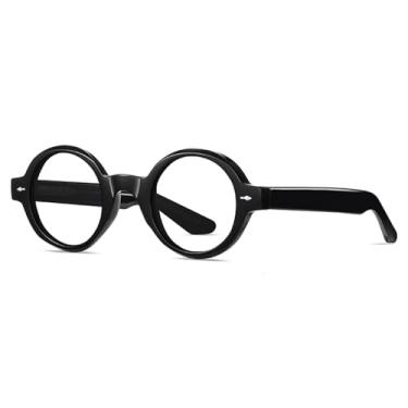 Imagem de Óculos de sol retrô polarizados de acetato uv400 anti luz azul para mulheres e homens verde marrom (preto com transparente)