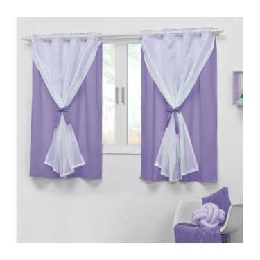 Imagem de Cortina para quarto de bebê 2,80x1,70 com forro e voal Teen - EMPÓRIO 