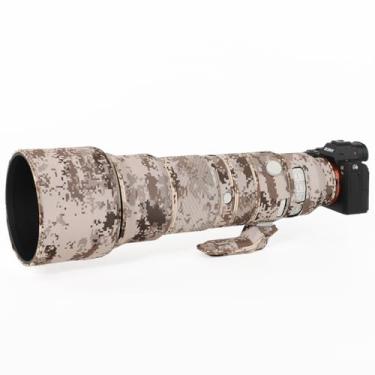 Imagem de CHASING BIRDS Revestimento de lente impermeável camuflado para Sony FE 400-800 mm F6.3-8 G OSS capa protetora de lente à prova de chuva SEL400800 (grade marrom, com 1,4X e 2,0X TC)