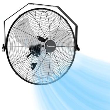 Imagem de Comfort Zone Suporte de parede industrial de 50 cm ou ventilador de chão, 3 velocidades, ajuste de ângulo, estrutura totalmente metálica e suporte de montagem de aço (incluído), ideal para garagem,